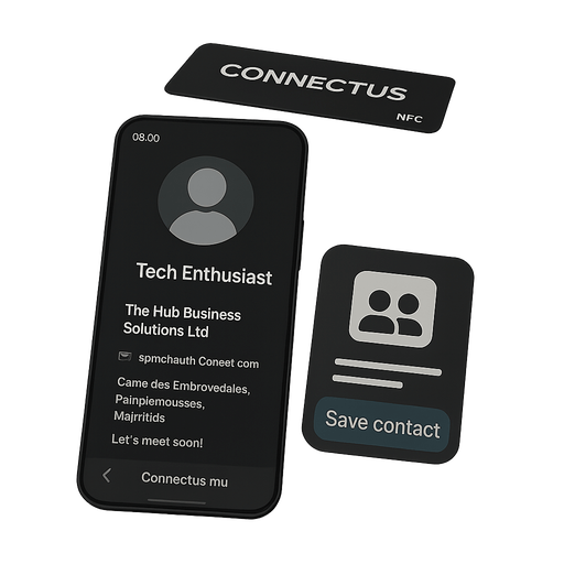 ConnectUs Digital Business Card on Smartphone