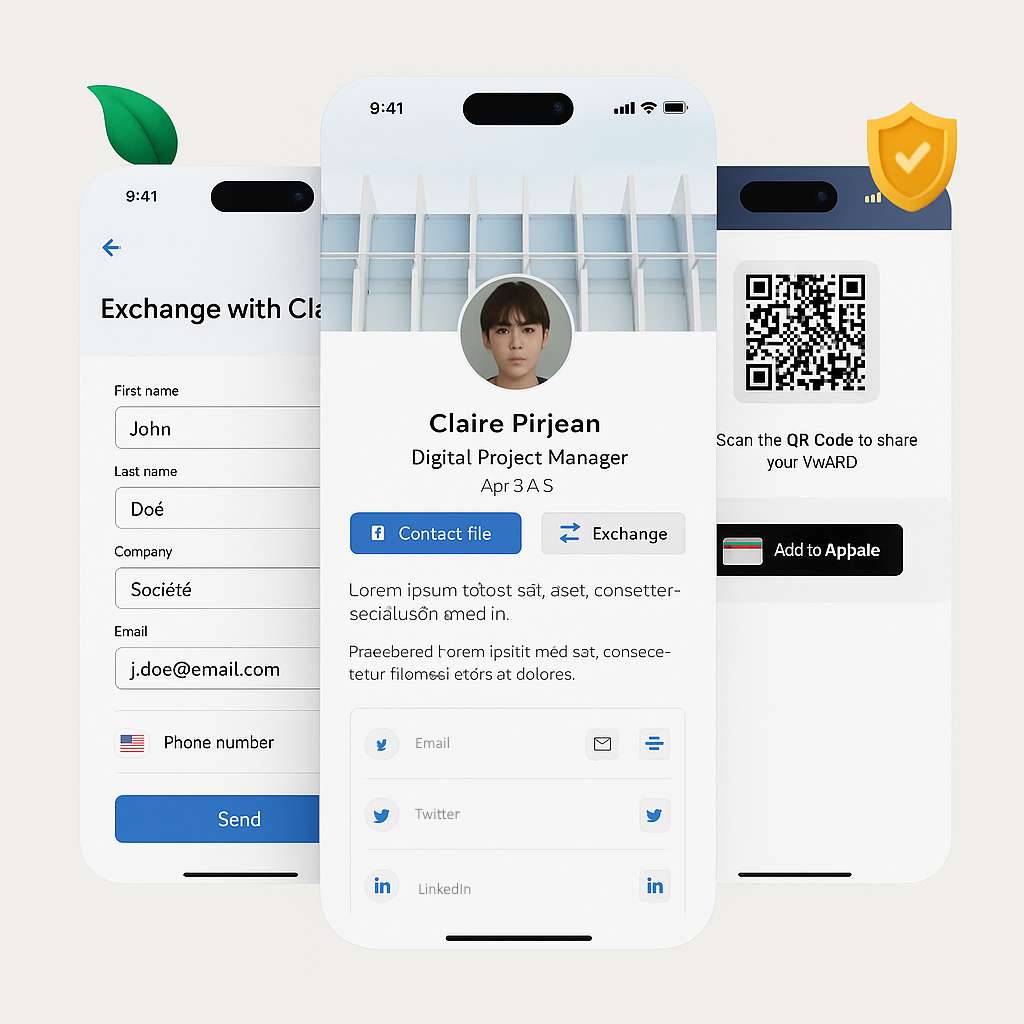 ConnectUs Digital Business Card Being Exchanged